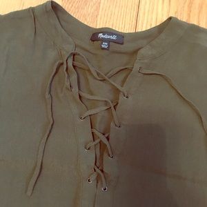 Madewell lace-up dress